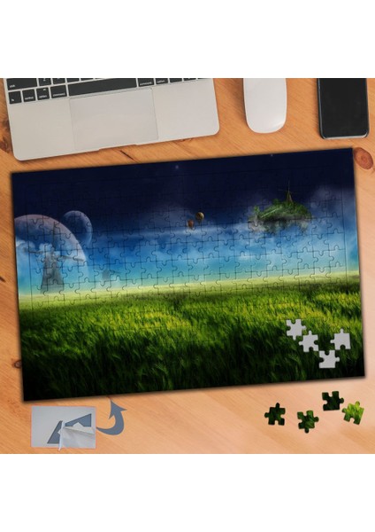 Galaktik Gökyüzü, Çimenler 240 Parça Puzzle Yapboz TABLO-743
