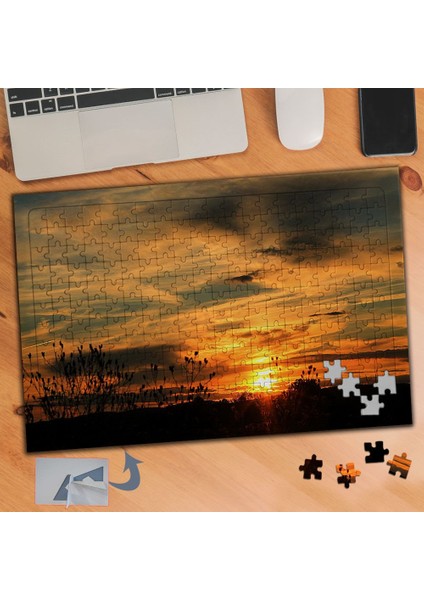 Gün Batımı Doğa Manzarası 240 Parça Puzzle Yapboz TABLO-888