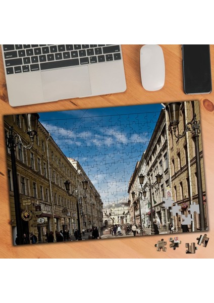 Şehirin Mimari Ev Manzarası 240 Parça Puzzle YAPBOZ-51492