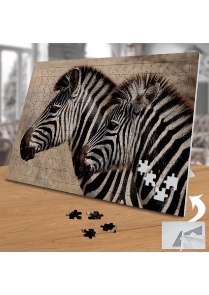Sevimli Iki Zebra Hayvan 240 Parça Puzzle YAPBOZ-75368