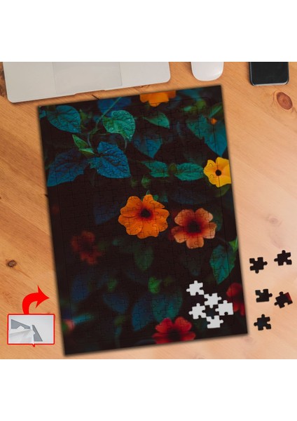 Bitki, Doğa, Renkli Çiçekler 240 Parça Puzzle Yapboz TABLO-033