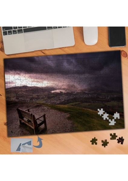 Kara Bulutlu Uçurumda Bank 240 Parça Puzzle Yapboz TABLO-632