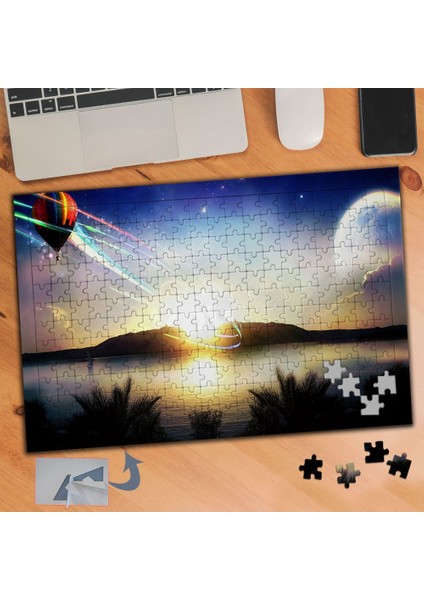 Deniz Üstünde Hava Balonu Gezisi 240 Parça Puzzle Yapboz TABLO-343