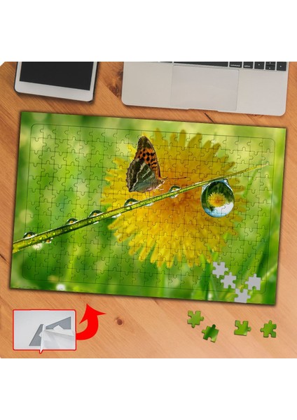 Su Damlası ve Desenli Kelebek 240 Parça Puzzle YAPBOZ-KS70217
