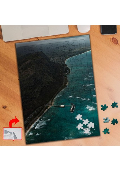 Denize Kıyısı Olan Yollar 240 Parça Puzzle Yapboz TABLO-S455