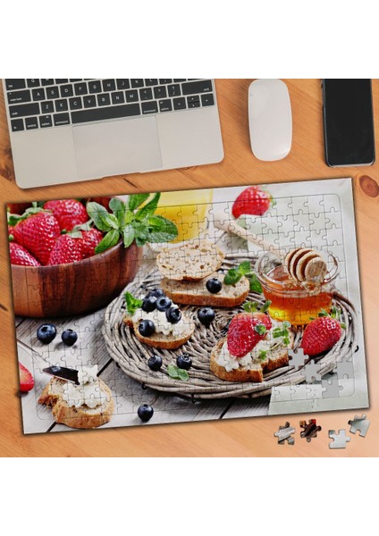 Meyveli Kahvaltılıklar 240 Parça Puzzle Yapboz TABLO-111309845