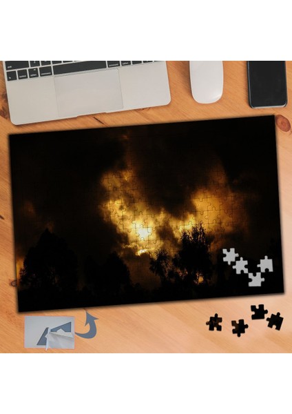 Orman Yangını, Doğal Afet 240 Parça Puzzle Yapboz TABLO-759