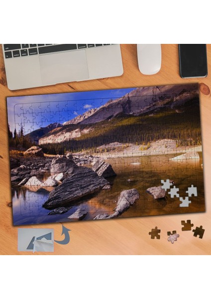 Göldeki Taşlar - Doğa Manzarası 240 Parça Puzzle Yapboz TABLO-882