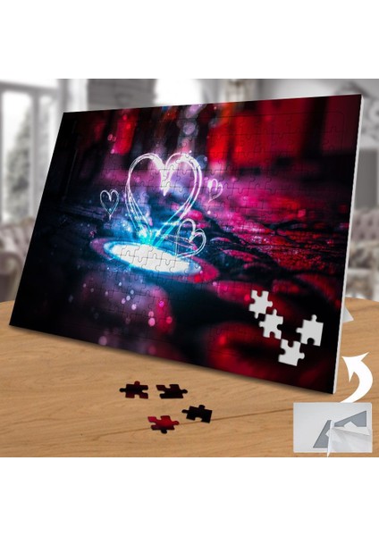 Neon Kalp-Valentin-Gece 240 Parça Puzzle YAPBOZ-211345