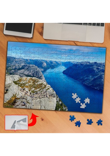 Dağlar Arasında Baraj, Doğa 240 Parça Puzzle Yapboz TABLO-3714