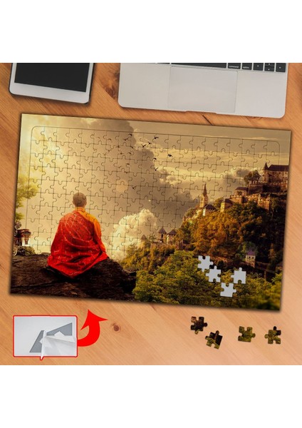 Dağın Tepesinde Huzur Arayış 240 Parça Puzzle Yapboz TABLO-3719