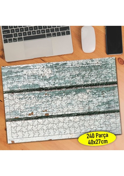 Boyası Çatlamış Tahta Dokusu 240 Parça Puzzle YAPBOZ-115482876