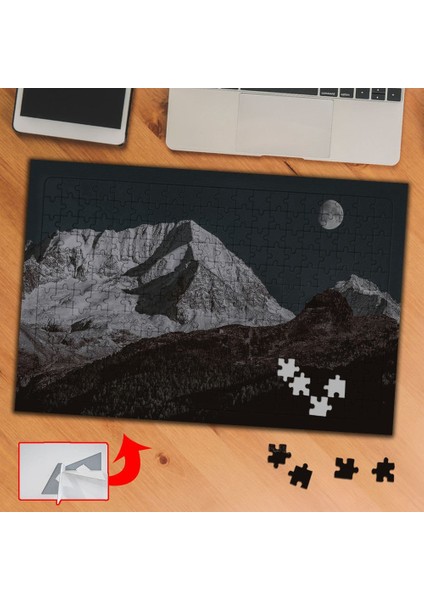 Dolunaylı Dağ Tepesi 240 Parça Puzzle Yapboz TABLO-501475
