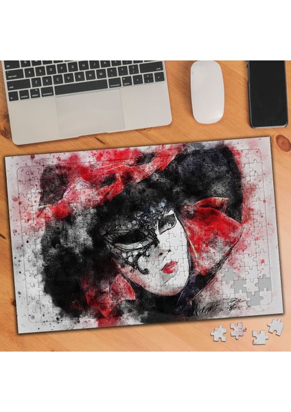 Maskeli Balo Kostümü 240 Parça Puzzle Yapboz TABLO-2483082