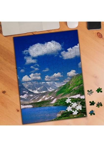 Dağlar ve Göl Doğa Manzarası 240 Parça Puzzle YAPBOZ-19706465