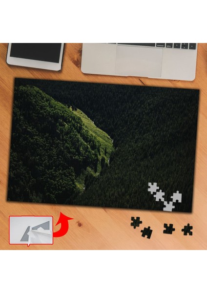 Havadan Orman Çekimi, Manzara 240 Parça Puzzle Yapboz TABLO-8486A