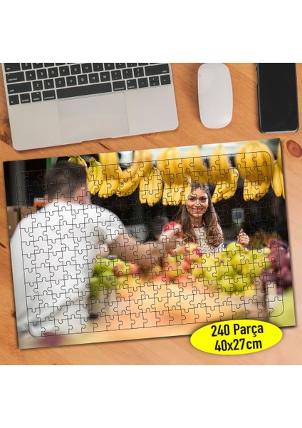 Organik Gıda Pazarı Meyveler 240 Parça Puzzle YAPBOZ-109110342