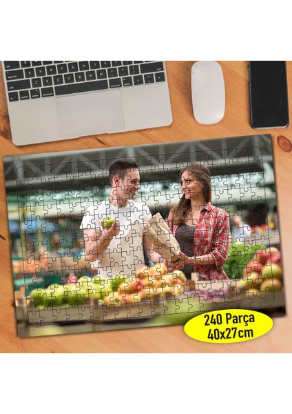 Organik Gıda Pazarı Alışveriş 240 Parça Puzzle YAPBOZ-109110410