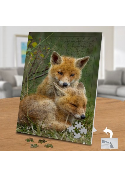 Yavru Tilki Ailesi 240 Parça Puzzle Yapboz TABLO-140217859 fiyatları