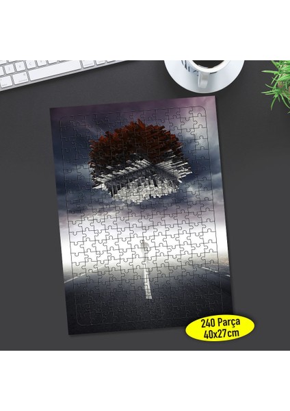 Işıklı Yolda Ters Şehir 240 Parça Puzzle YAPBOZ-320530445