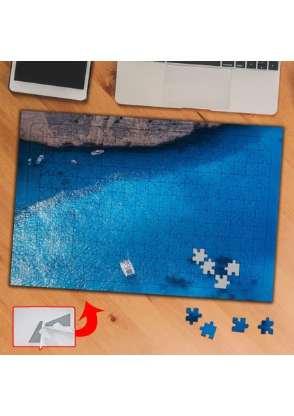 Kuş Bakışı Koy, Deniz 240 Parça Puzzle Yapboz TABLO-846226