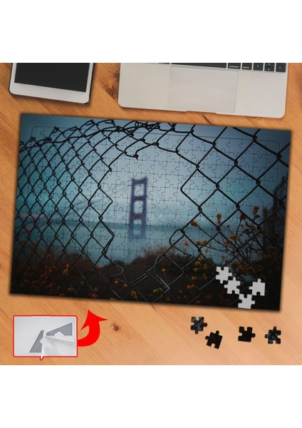 Golden Gate Köprüsü ve Çitler 240 Parça Puzzle Yapboz TABLO-A0321