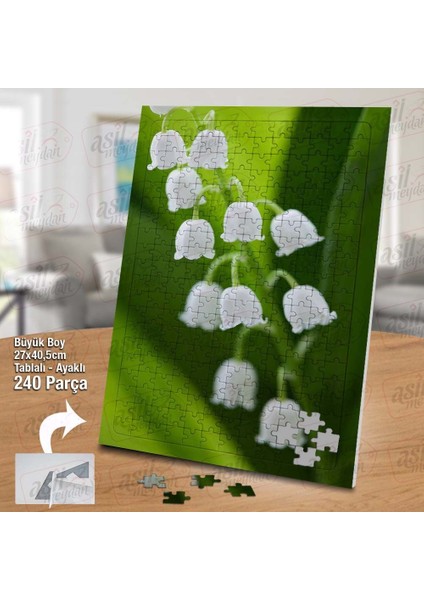 Asil Hobi Müge Çiçeği - Mayıs Çiçeği - Doğa -Bitki Yapboz - Ayak Destekli Çerçeveli 240 Parça Puzzle
