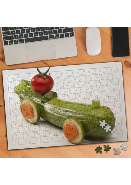Araba Tasarımlı Sebzeler 240 Parça Puzzle Yapboz TABLO-38095983
