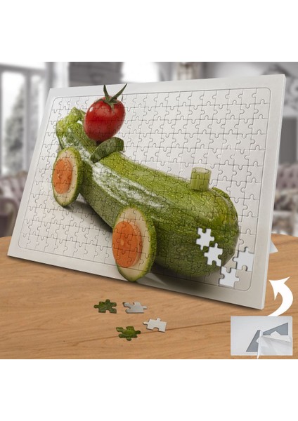 Araba Tasarımlı Sebzeler 240 Parça Puzzle Yapboz TABLO-38095983