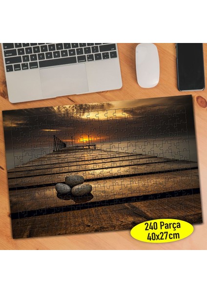 Tahta Sahil Iskelesi 240 Parça Puzzle Yapboz TABLO-72000067