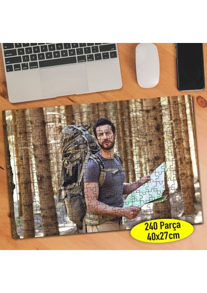 Doğa Sever Kampçı 240 Parça Puzzle Yapboz TABLO-92143065