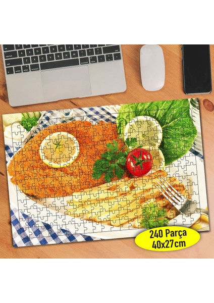 Fast Food Sunum Tabağı Yiyecek 240 Parça Puzzle YAPBOZ-661525