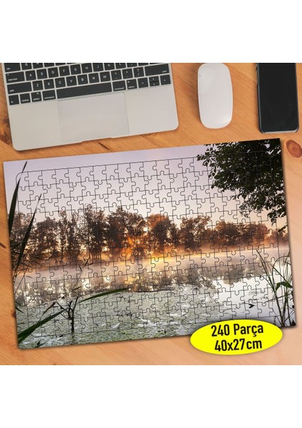 Göl Manzarası 240 Parça Puzzle Yapboz TABLO-108934991
