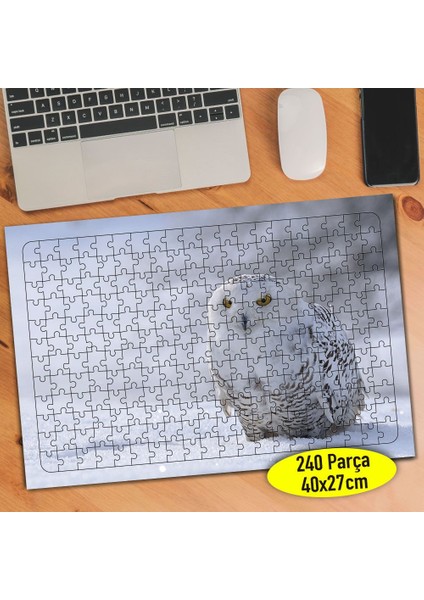 Karlı Ormanda Yırtıcı Baykuş 240 Parça Puzzle YAPBOZ-40109689