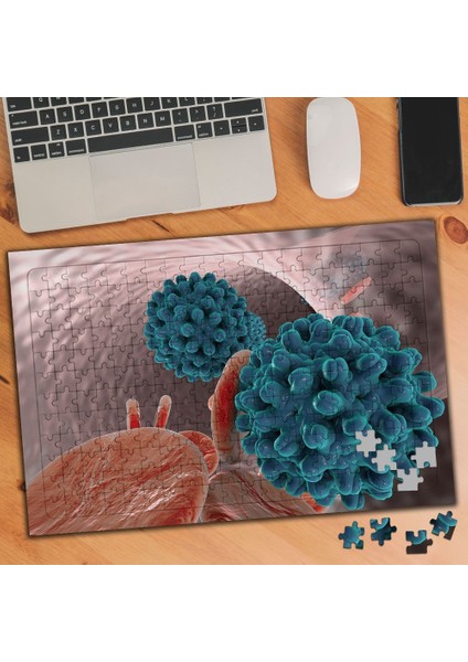 Kana Karışan Virüs 240 Parça Puzzle Yapboz TABLO-329634998