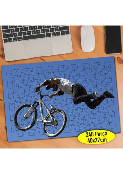 Maceracı Bisikletçi Sporcu 240 Parça Puzzle YAPBOZ-15614350