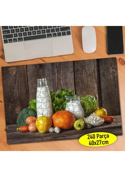 Şişe Süt Sebze ve Meyveler 240 Parça Puzzle YAPBOZ-112017047