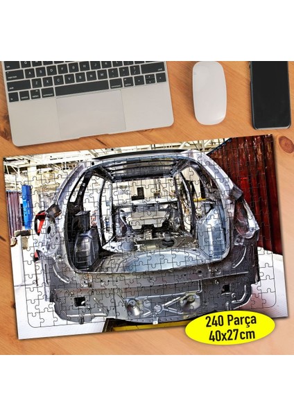 Araba Yapan Robotlar Fabrika 240 Parça Puzzle YAPBOZ-32252139
