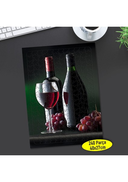 Kırmızı Üzüm Aromalı Içecek 240 Parça Puzzle Yapboz-7
