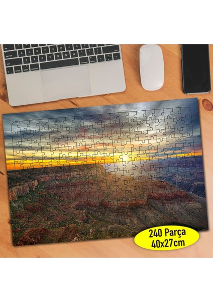 Arazide Gün BATIMI240 Parça Puzzle Yapboz TABLO-85896897