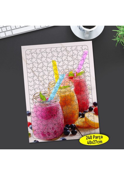 Meyveli Smoothie Kokteyl 240 Parça Puzzle YAPBOZ-102909502