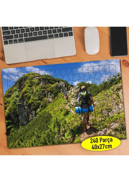 Yeşil Dağ Manzarası 240 Parça Puzzle Yapboz TABLO-114223198
