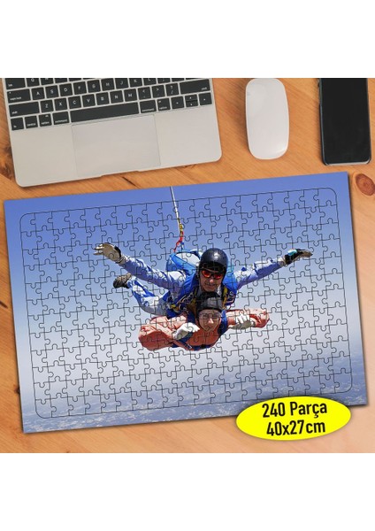 Paraşüt Atlayışı Yapan Çift 240 Parça Puzzle YAPBOZ-88274449