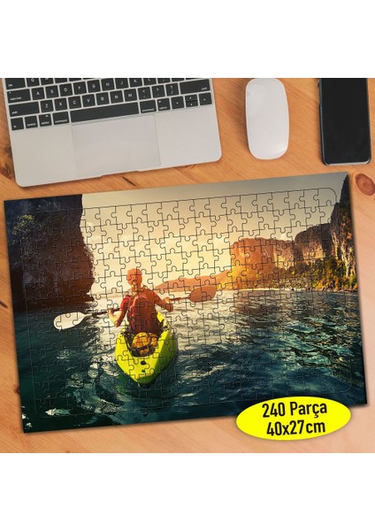 Kanyonda Kano Turu 240 Parça Puzzle Yapboz TABLO-101571483