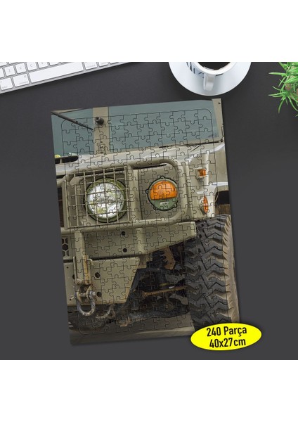 Askeri Zırhlı Araç 240 Parça Puzzle Yapboz TABLO-95330275