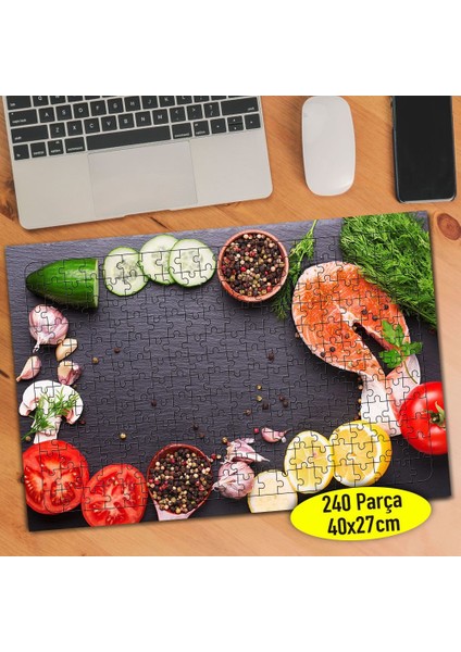 Somon Balığı Deniz Mutfağı 240 Parça Puzzle YAPBOZ-107010988