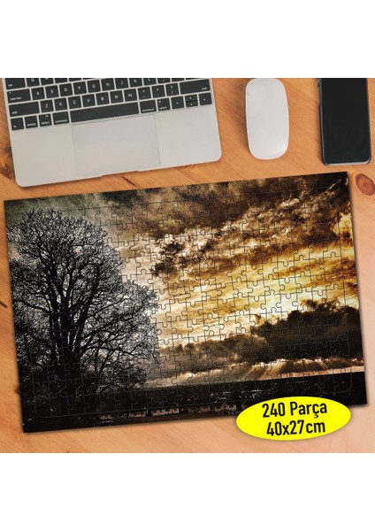 Gün Batımı Bulutlu Gökyüzü 240 Parça Puzzle YAPBOZ-346858643