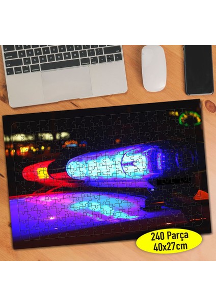 Acil Durum Polis Sirenleri 240 Parça Puzzle YAPBOZ-185887181