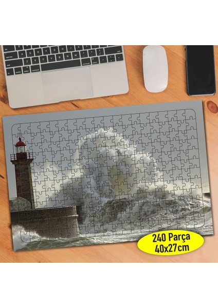 Dalgalı Deniz Manzarası 240 Parça Puzzle Yapboz TABLO-79288124