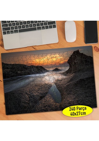 Gün Batımı Sahili 240 Parça Puzzle Yapboz TABLO-73212822